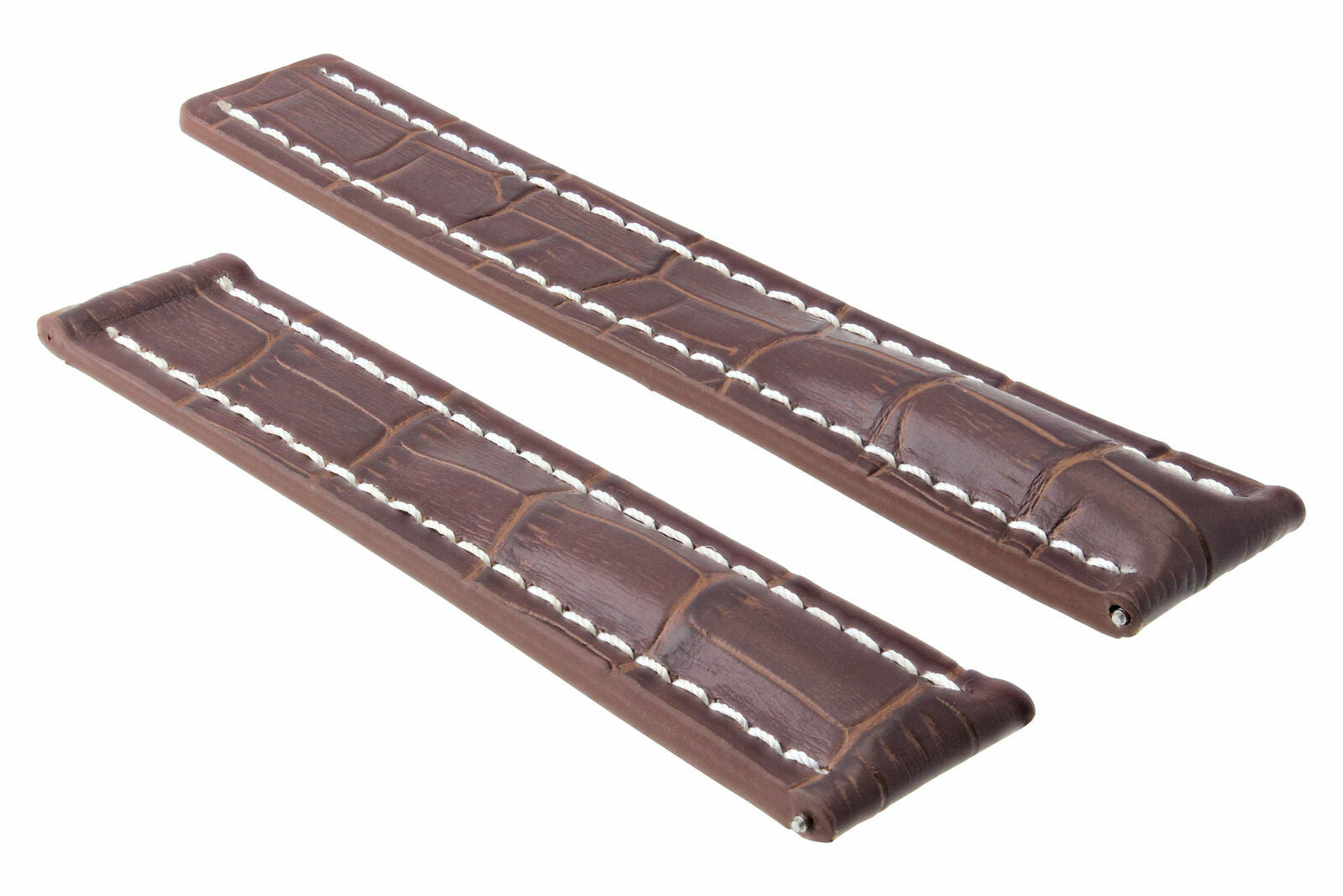 22MM LEATHER WATCH BAND STRAP FOR BREITLING NAVITIMER COLT CHRONOMAT BROWN WS