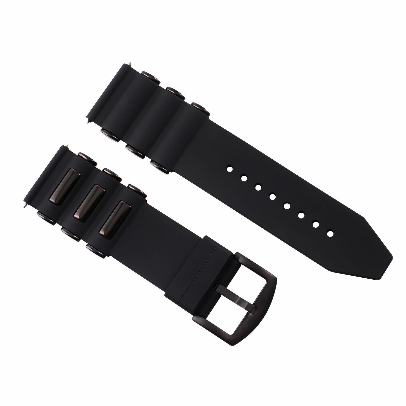 26MM RUBBER STRAP DIVER BAND STRAP FOR INVICTA EXCURSION 18202 BARREL BLACK