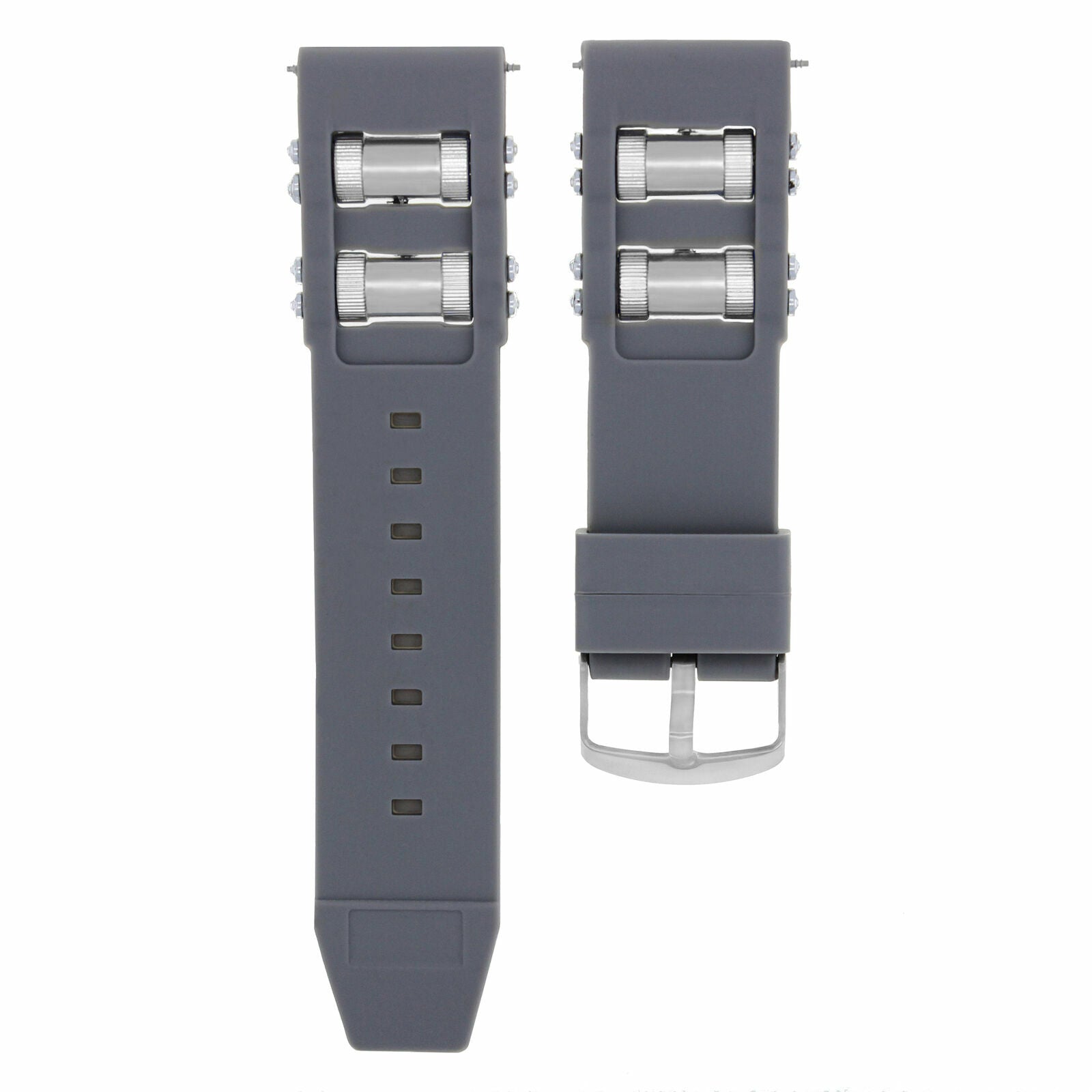 26MM RUBBER WATCH BAND STRAP FOR INVICTA RUSSIAN DIVER 1201 1805 1845 1959 GREY