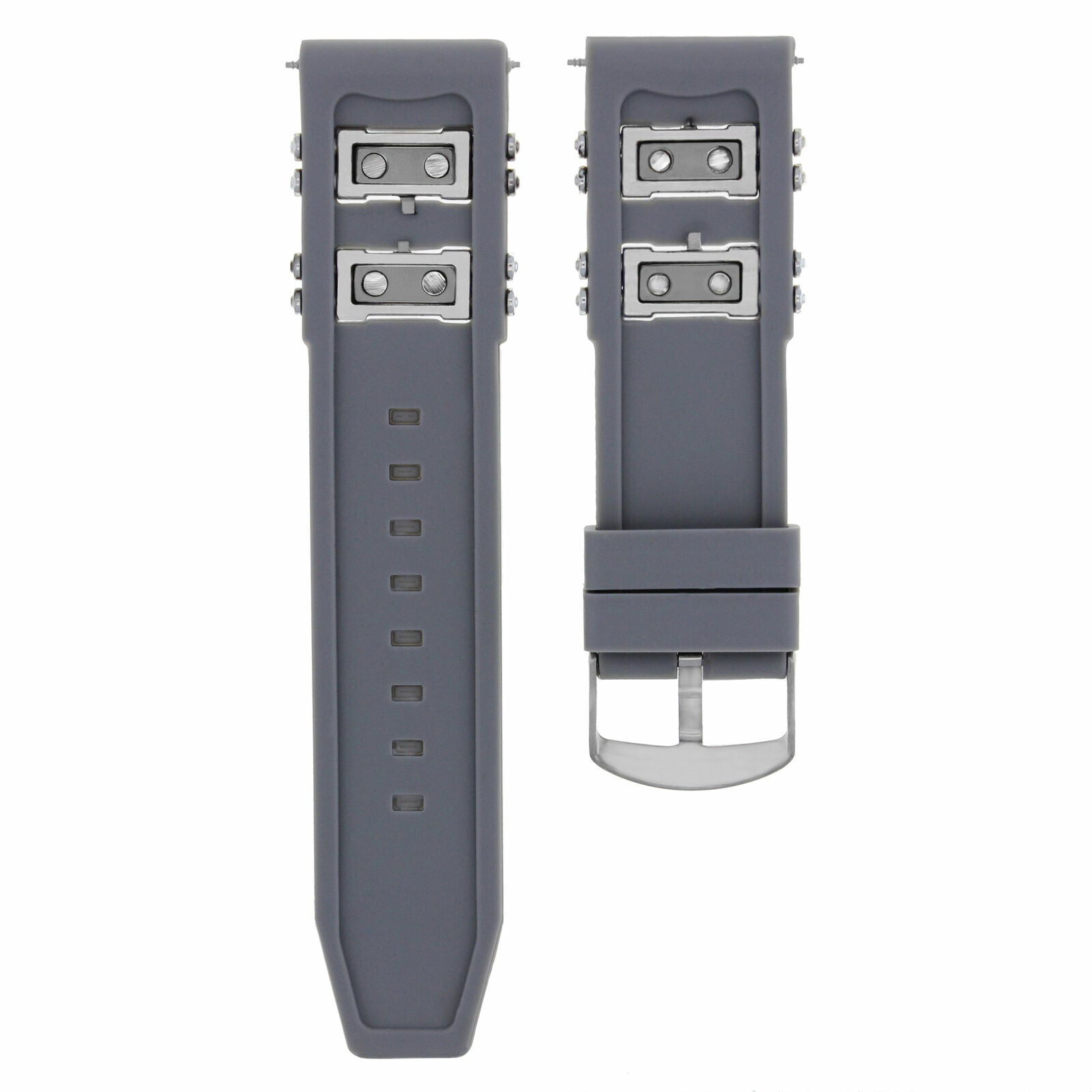 26MM RUBBER WATCH BAND STRAP FOR INVICTA RUSSIAN DIVER 1201 1805 1845 1959 GREY