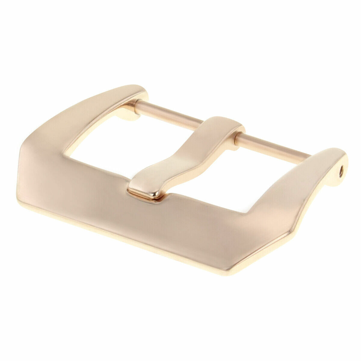 20MM STRAP BAND PRE-V SCREW BUCKLE FOR PANERAI 40MM LEATHER RUBBER ROSE SHINY