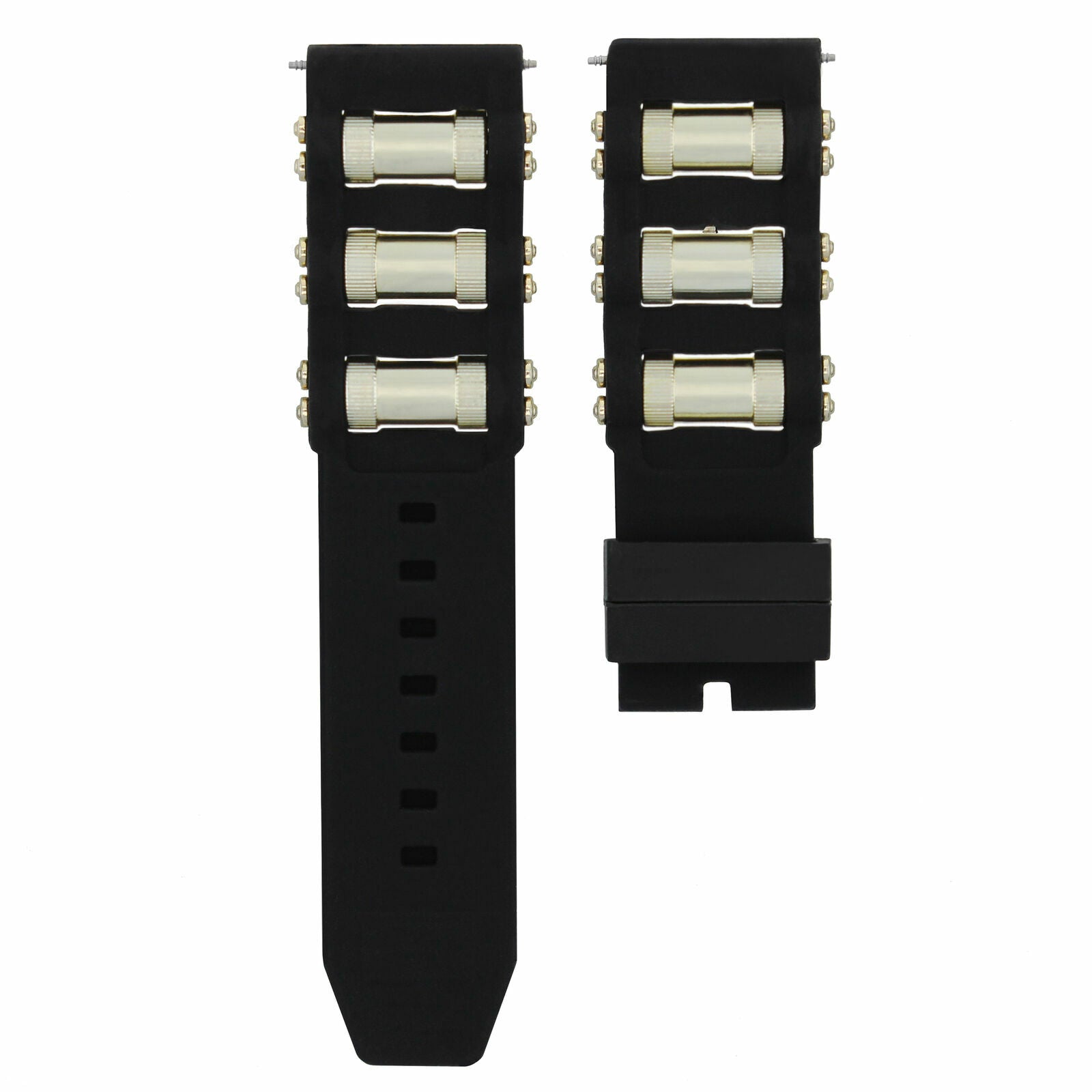 26MM SILICONE RUBBER WATCH BAND STRAP FOR INVICTA EXCURSION 18202 BLACK GOLD