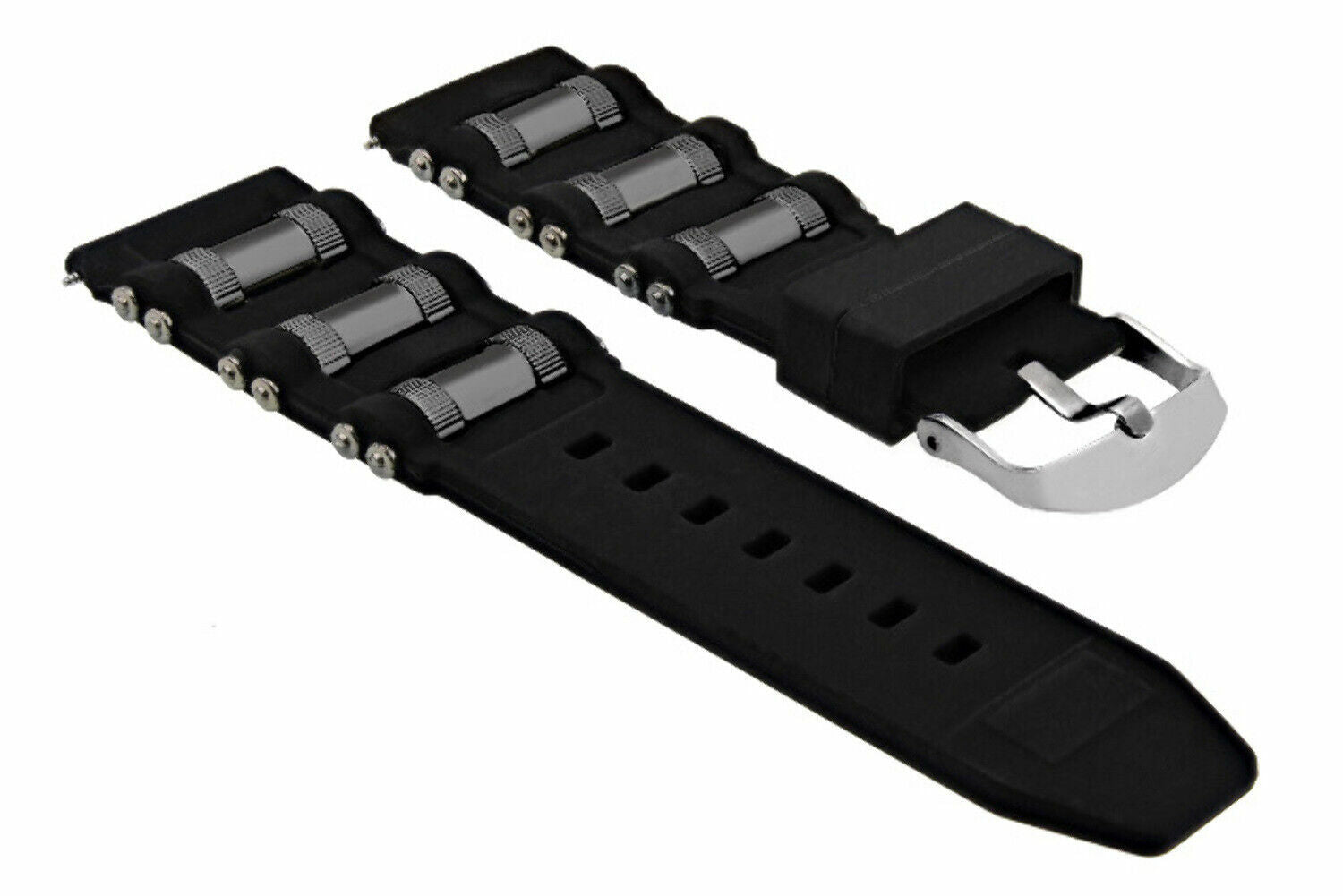 26MM RUBBER DIVER WATCH BAND STRAP FOR INVICTA 1201 1805 1845 1959 18202 BLACK