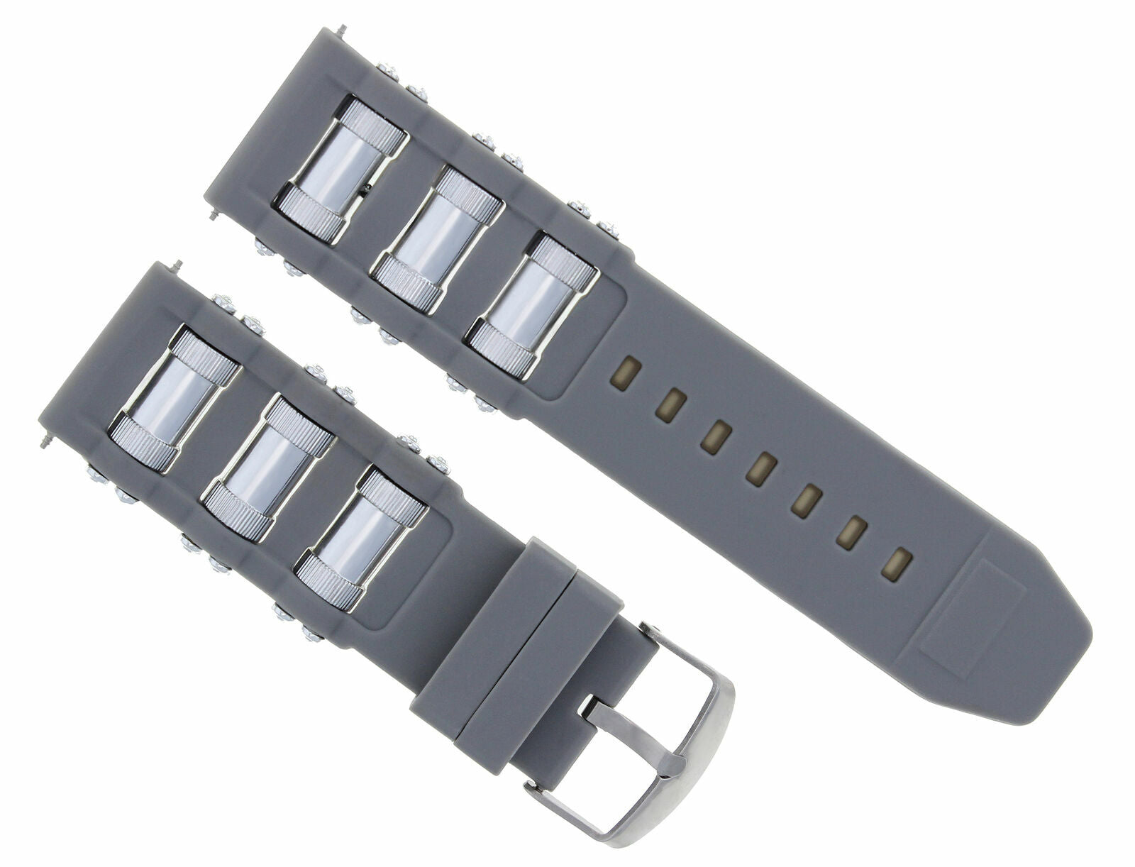 RUBBER WATCH BAND STRAP FOR INVICTA RUSSIAN DIVER 1201 1805 1845 1959 18202 GREY