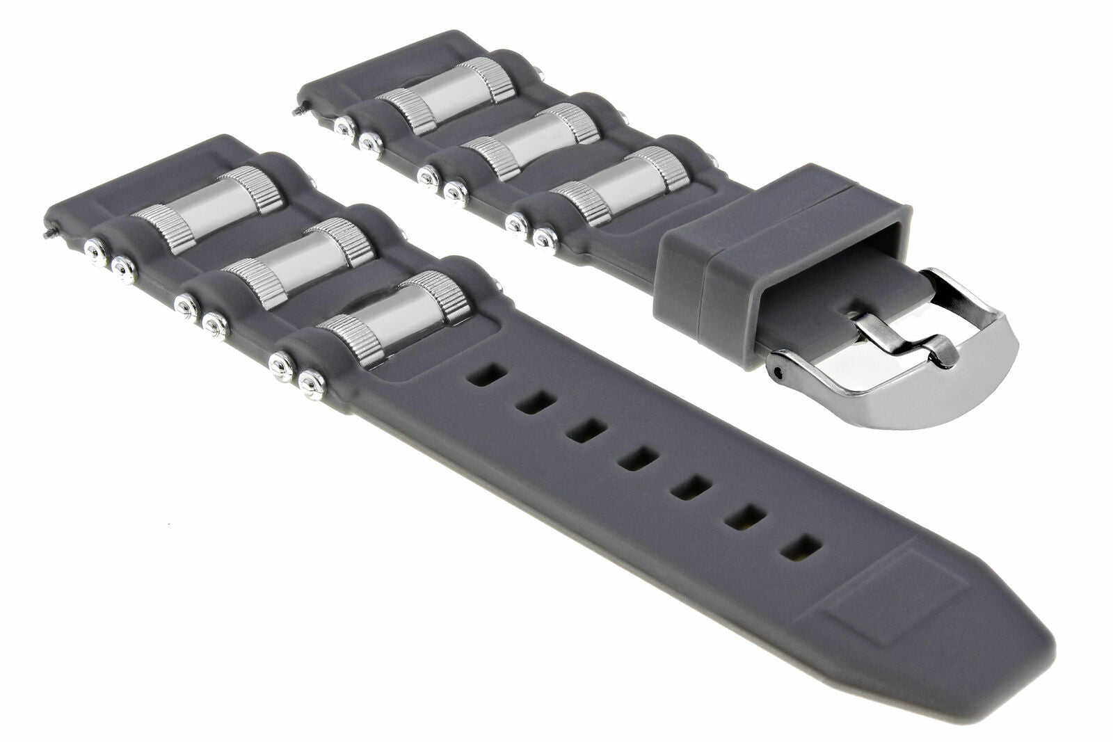 RUBBER WATCH BAND STRAP FOR INVICTA RUSSIAN DIVER 1201 1805 1845 1959 18202 GREY