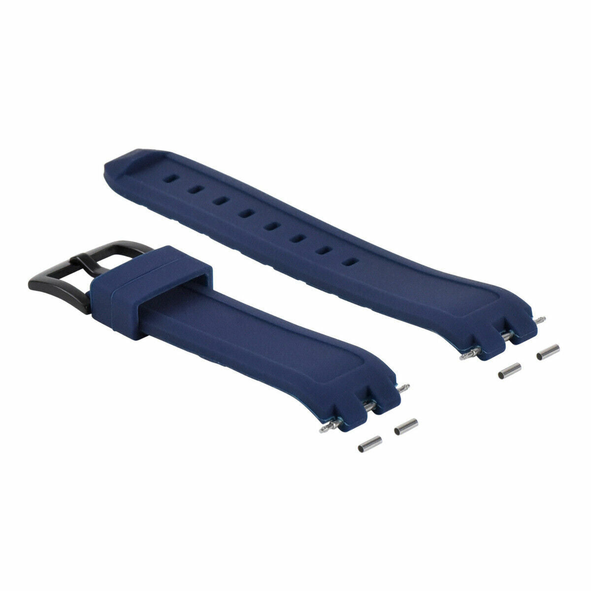 22mm Silicone Rubber Watch Band Strap Replacement for Pebble Steel Sport Watch, Blue, view 2