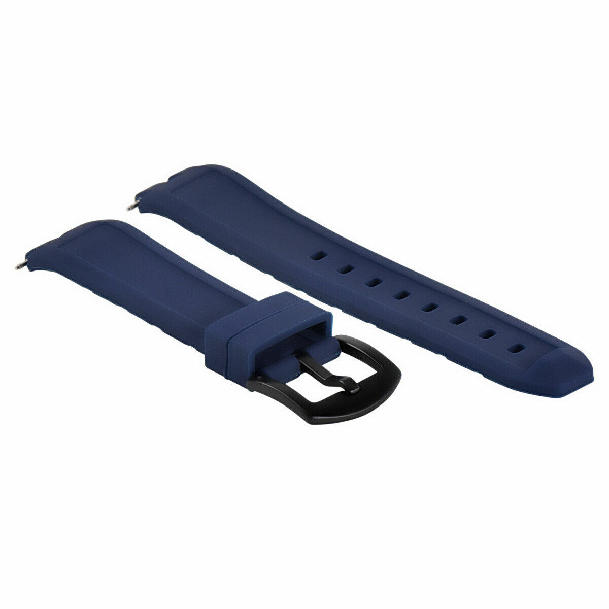 22mm Silicone Rubber Watch Band Strap Replacement for Pebble Steel Sport Watch, Blue, view 3