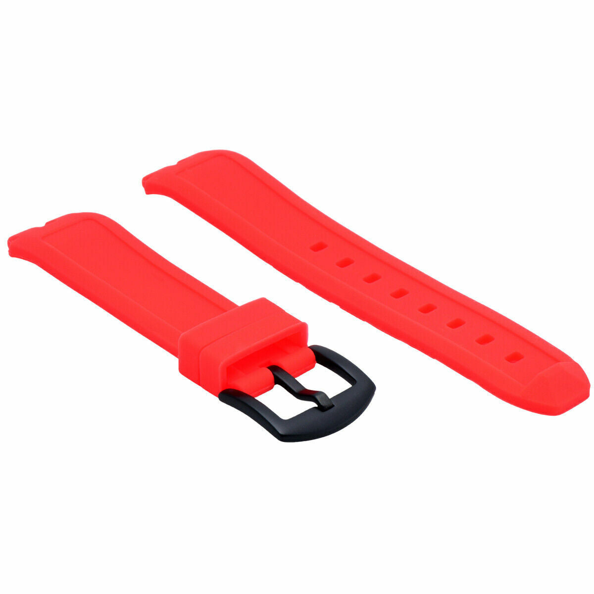 22mm Silicone Rubber Watch Band Strap Replacement for Pebble Steel Sport Watch, Red, view 3