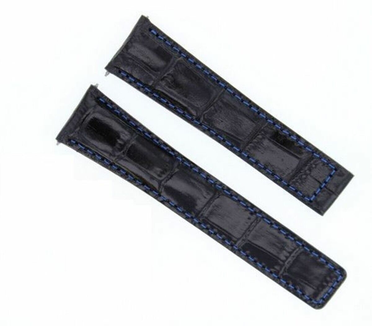 22MM LEATHER WATCH BAND STRAP CLASP FOR TAG HEUER CARERRA MONACO 3TC - BLACK