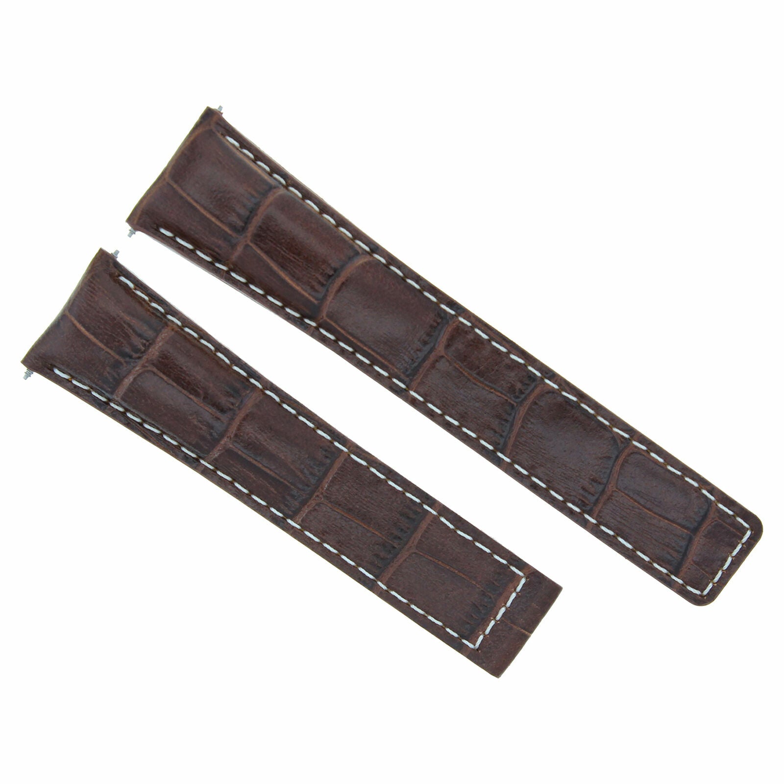 22MM LEATHER WATCH BAND STRAP CLASP FOR TAG HEUER CARERRA MONACO 3TC - BLACK