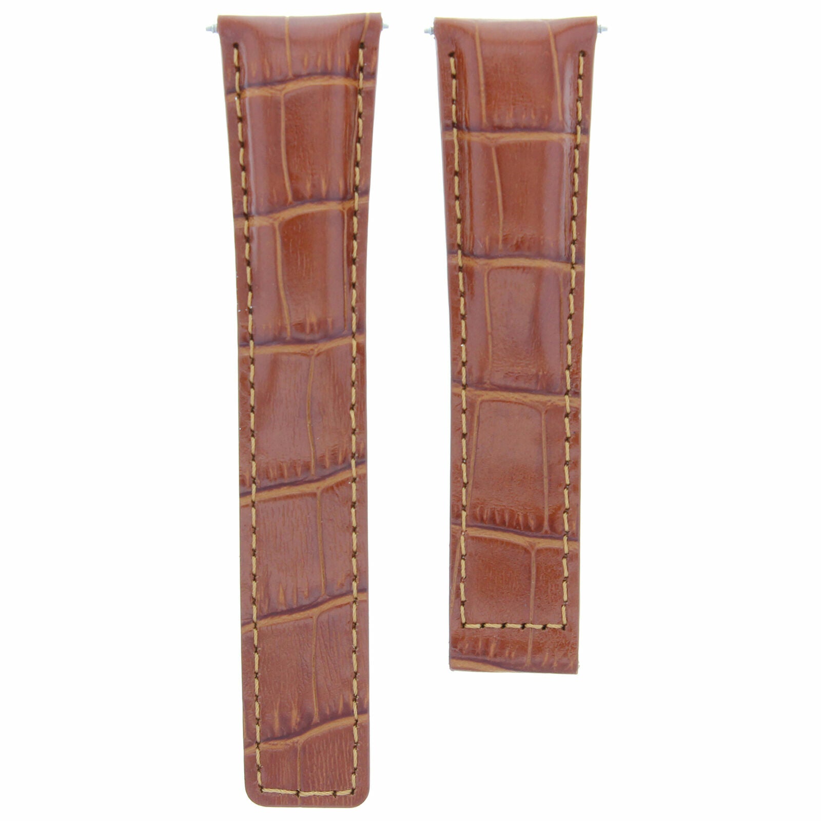22MM LEATHER WATCH BAND STRAP CLASP FOR TAG HEUER CARERRA MONACO 3TC - BLACK