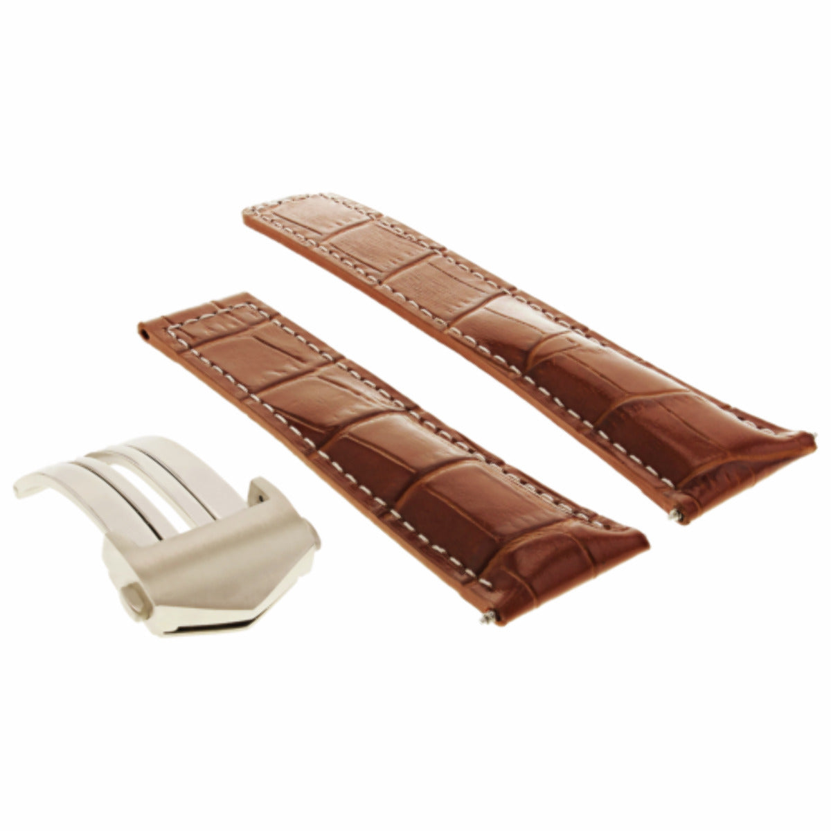 22MM LEATHER WATCH BAND STRAP FOR TAG HEUER CARERRA MONACO + DEPLOYMENT CLASP