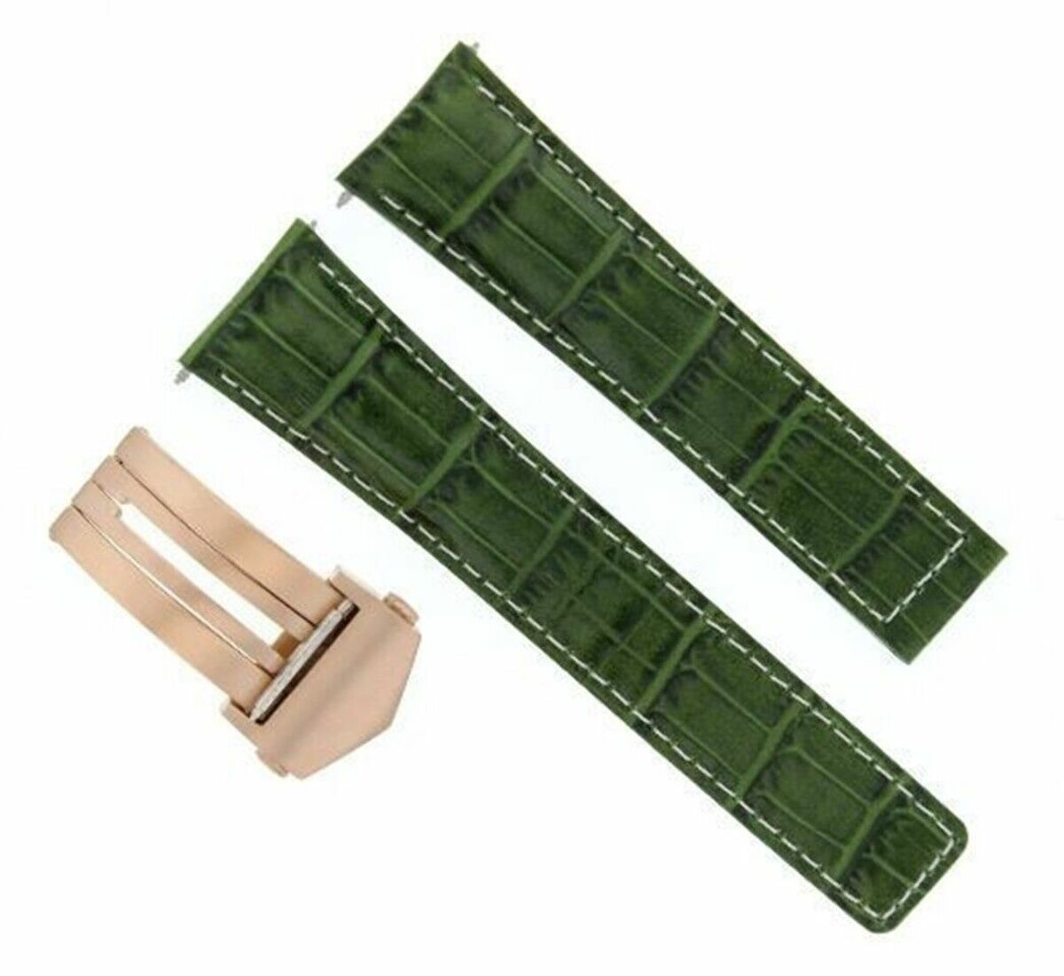 22MM LEATHER WATCH BAND STRAP CLASP FOR TAG HEUER CARERRA MONACO 3TC - BLACK