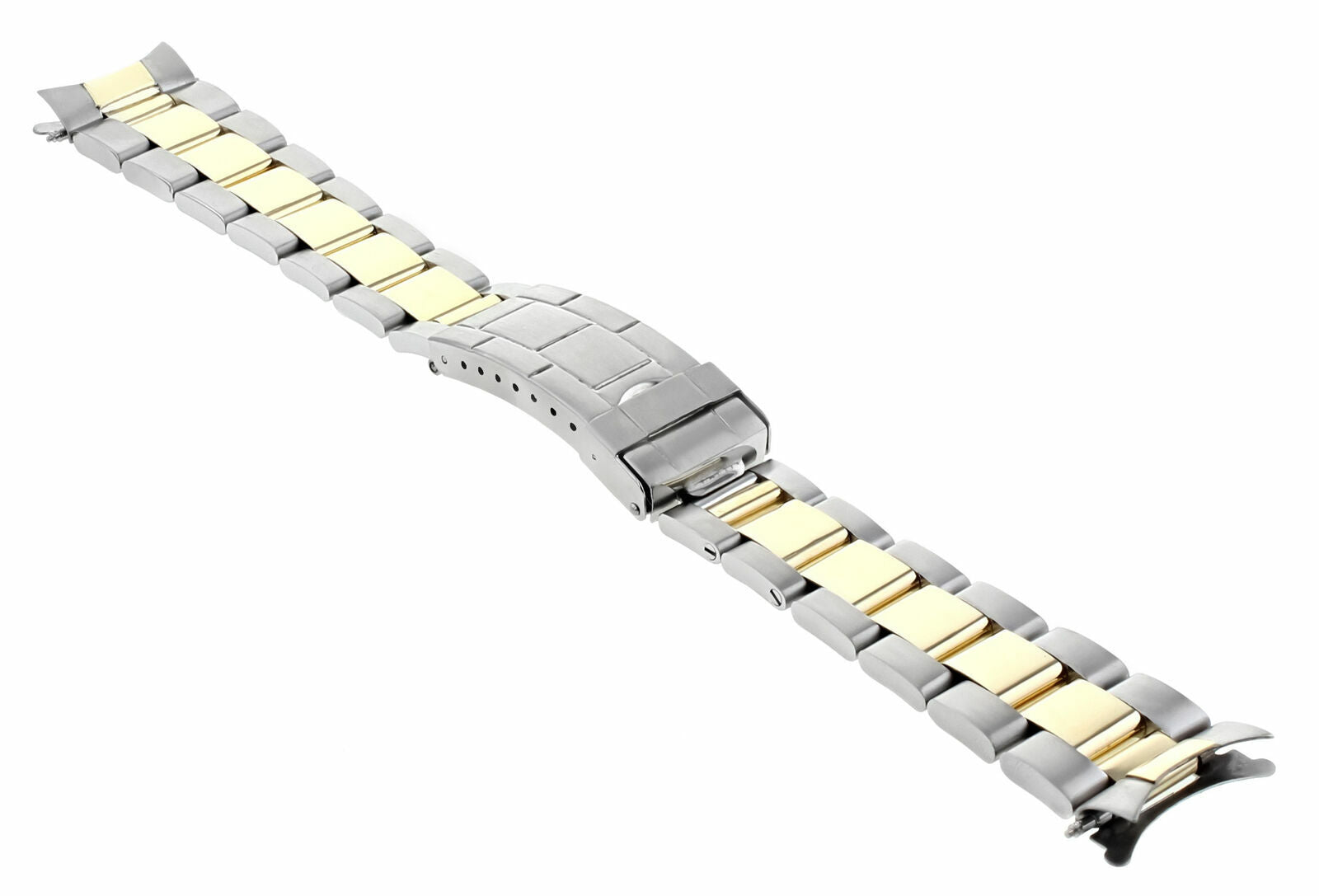 20MM REAL GOLD 18K/SS OYSTER WATCH BAND STRAP FOR ROLEX SUBMARINER, DAYTONA, GMT