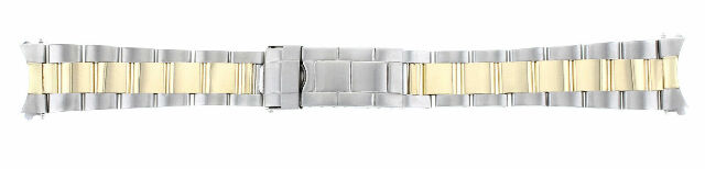 20MM REAL GOLD 18K/SS OYSTER WATCH BAND STRAP FOR ROLEX SUBMARINER, DAYTONA, GMT