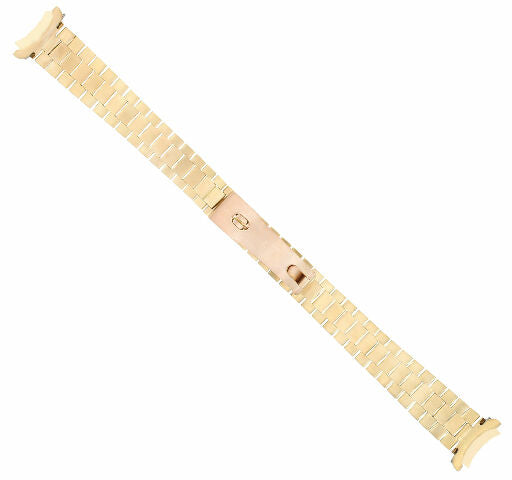 LADY 18K YELLOW GOLD DIAMOND CENTER PRESIDENT WATCH BAND FOR ROLEX 26MM DATEJUST