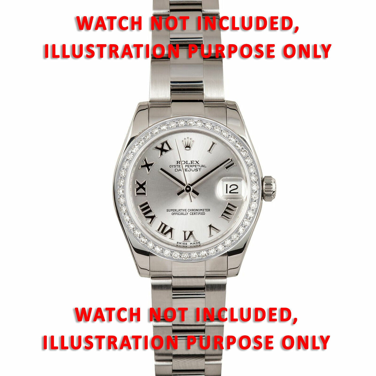 MIDSIZE 1CT BEAD NATURAL DIAMOND BEZEL 18KW FITS ROLEX 31MM 78266 78286 77080