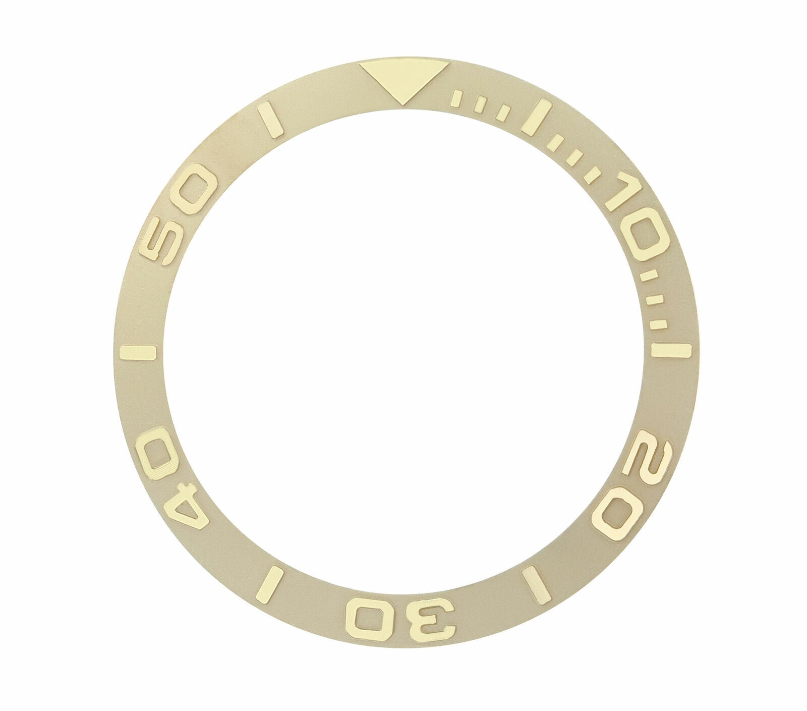 18K YELLOW GOLD YACHTMASTER BEZEL INSERT WATCH PART FOR ROLEX 16623, 16628