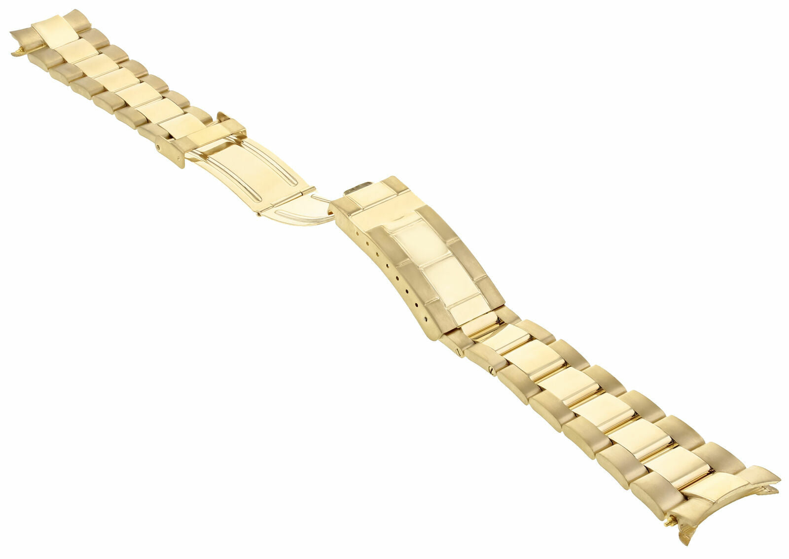 20MM 18K YELLOW GOLD OYSTER WATCH BAND FOR ROLEX SUBMARINER 16618, 16808, 16628