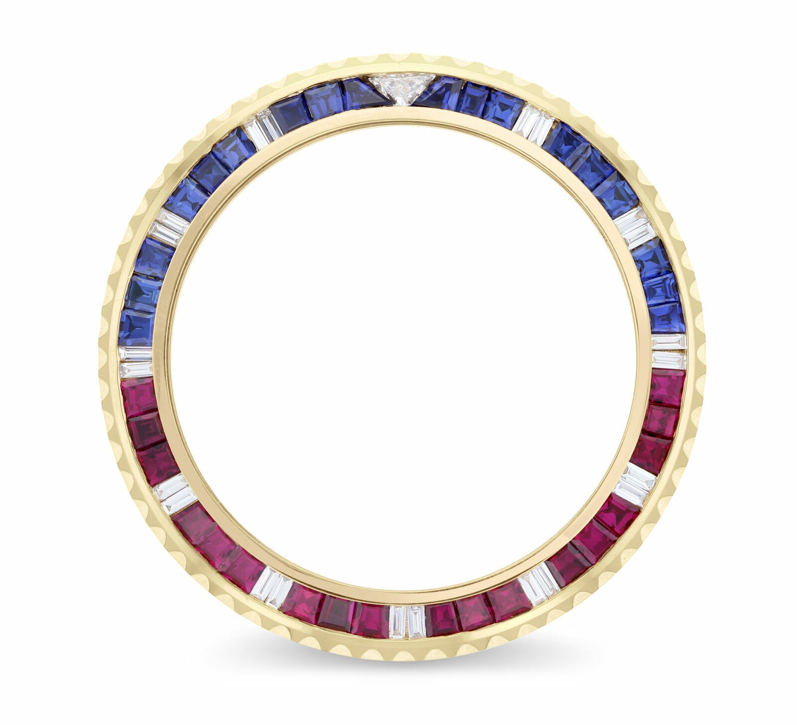 MENS SAPPHIRES, RUBIES, DIAMOND BEZEL FOR ROLEX 40MM SUBMARINER, GMT MASTER 2