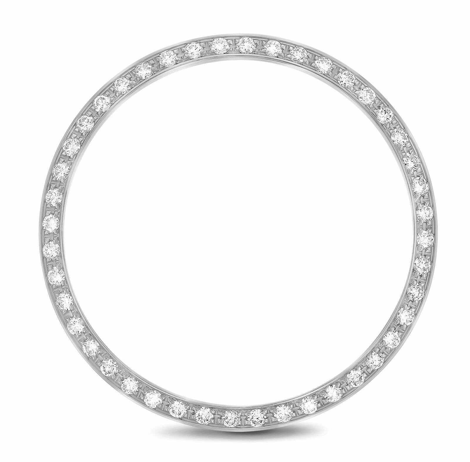 MEN 1CT BEAD SET DIAMOND BEZEL 14KW FOR ROLEX DATE, AIRKING 34MM WATCH