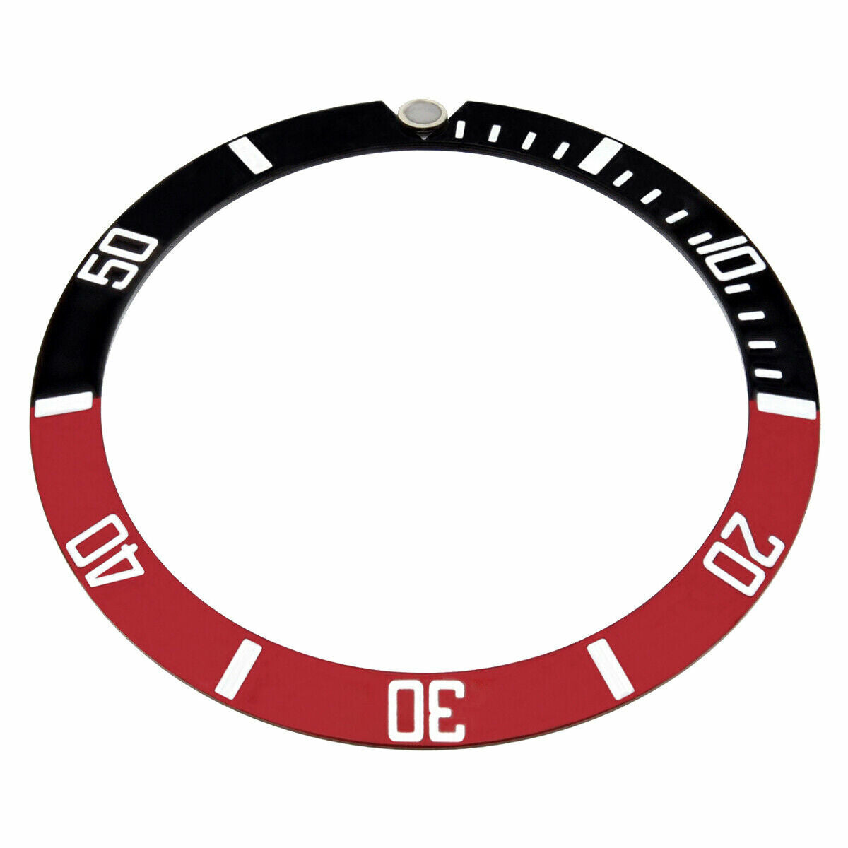 SUBMARINER BEZEL INSERT ALUMINUM FOR ROLEX 16610, 16800 BLACK RED COKE