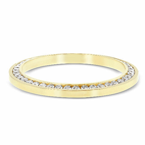 LADIES 1CT CHANNEL SET DIAMOND BEZEL 18KY FOR ROLEX DATE, DATEJUST, PRESIDENT