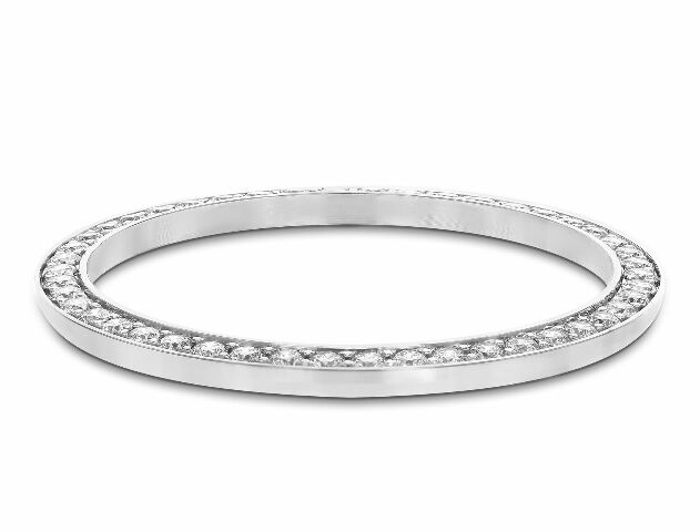 1.50CT PAVE BEAD SET DIAMOND BEZEL 18KW FOR ROLEX FULL SIZE DATEJUST & PRESIDENT
