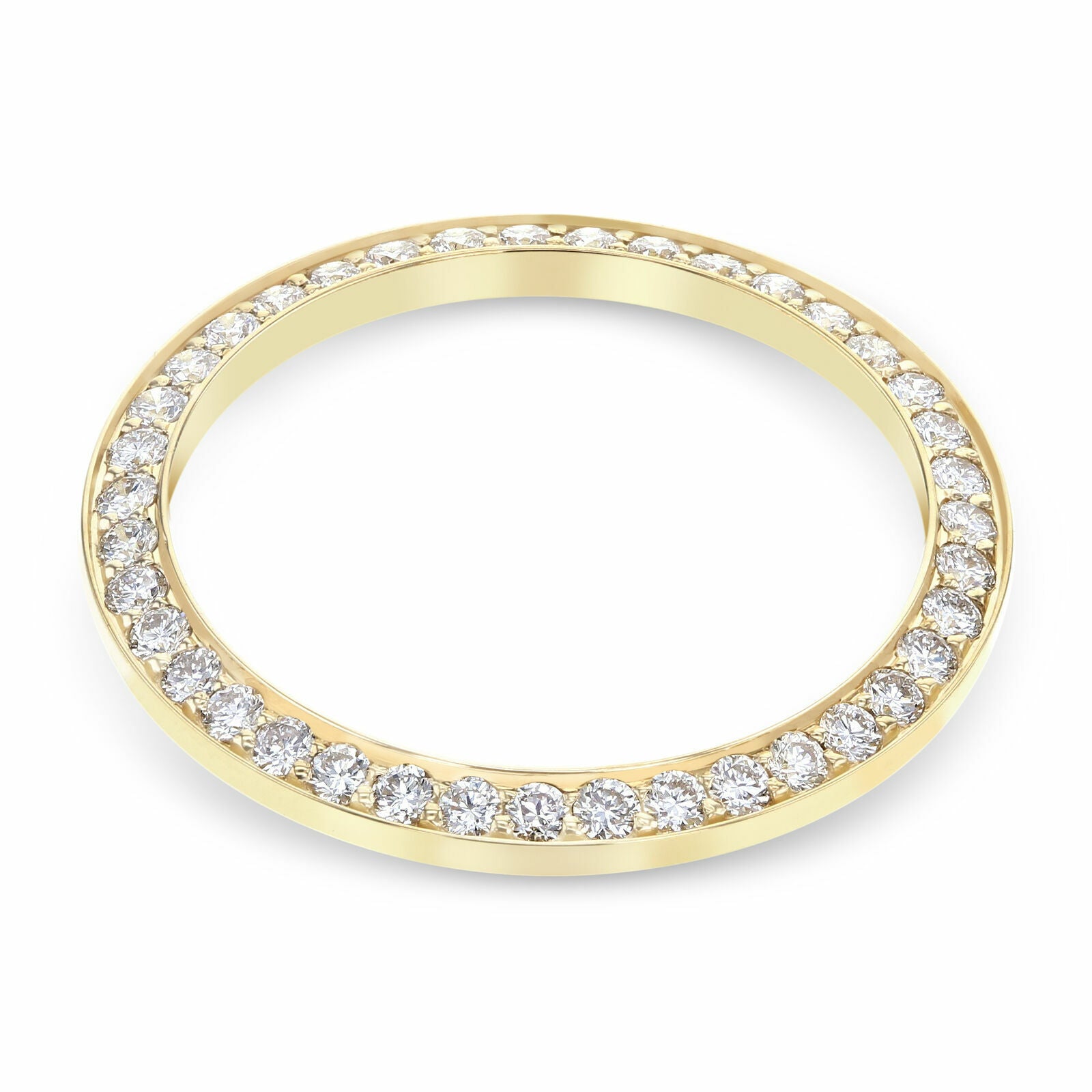 LADIES 1CT BEAD SET DIAMOND BEZEL 18KY FOR 26MM ROLEX DATEJUST, PRESIDENT WATCH