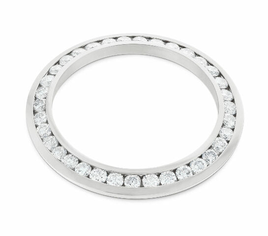 WOMANS 2CT CHANNEL SET DIAMOND BEZEL WG FOR ROLEX 26MM DATEJUST, PRESIDENT