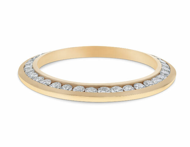 LADIES CHANNEL SET DIAMOND BEZEL FOR ROLEX 26MM DATEJUST, PRESIDENT 1.50CT