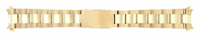 MENS 19MM 14K YELLOW GOLD OYSTER WATCH BAND FOR ROLEX DATE 1500, 15038, 15238
