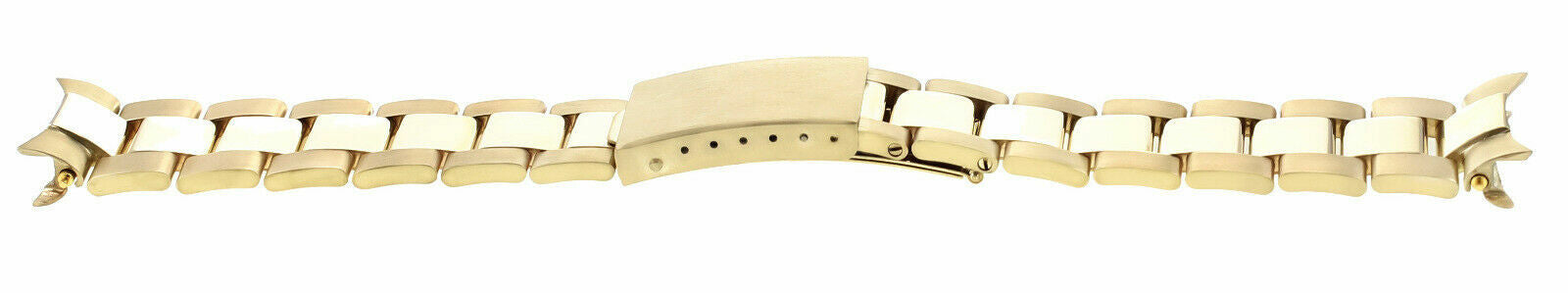 MENS 19MM 14K YELLOW GOLD OYSTER WATCH BAND FOR ROLEX DATE 1500, 15038, 15238