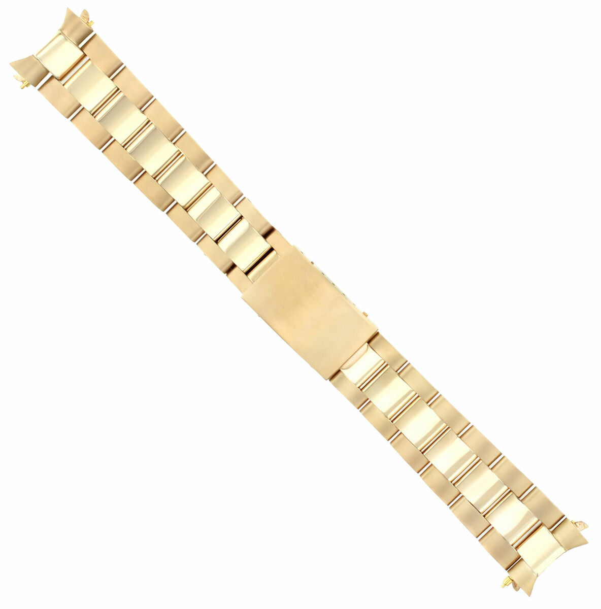 19MM 14K YELLOW GOLD OYSTER WATCH BAND FOR ROLEX 34MM DATE 15037, 15038, 15238