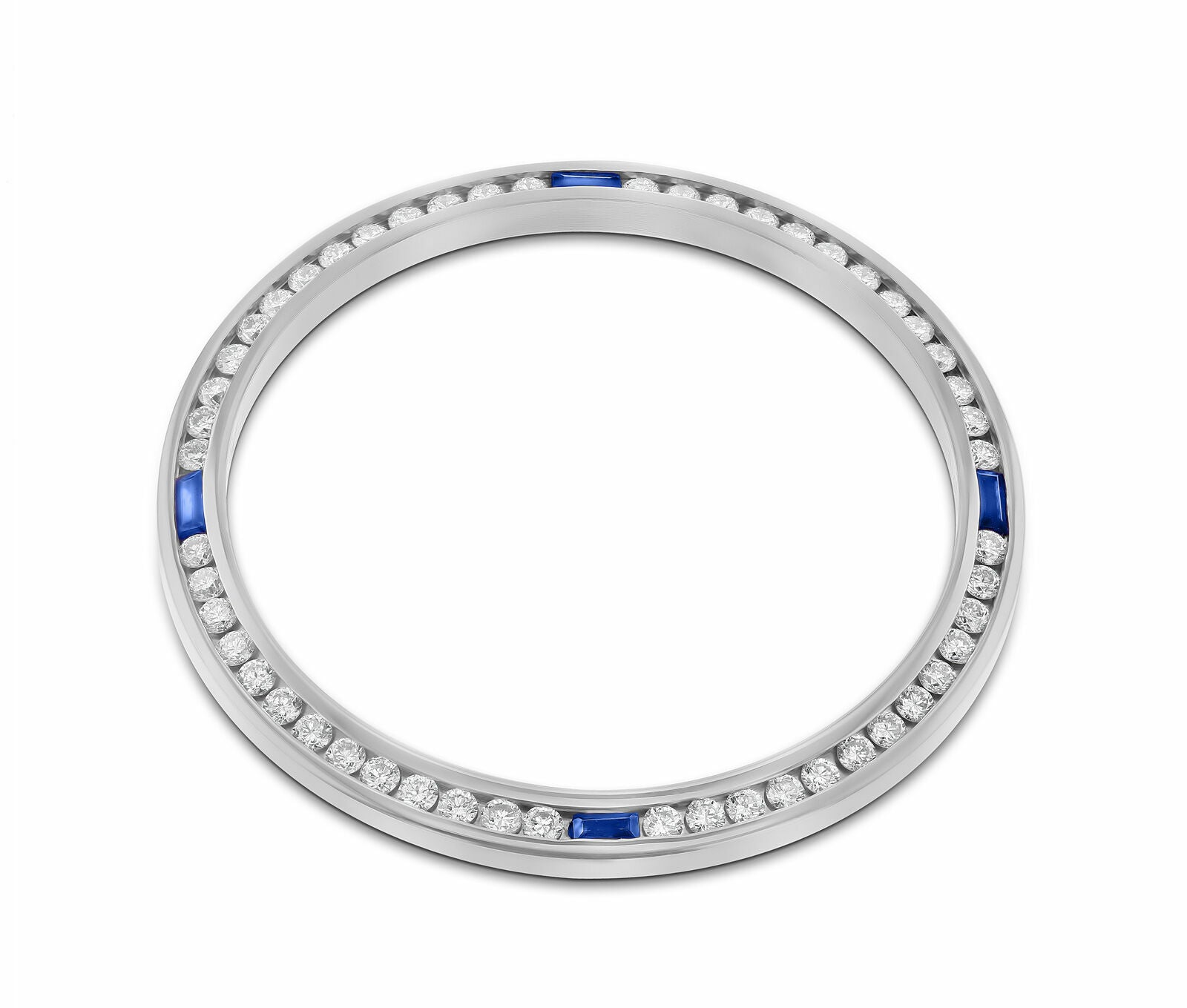 SAPPHIRE & DIAMOND BEZEL FOR ROLEX 36MM DATEJUST, PRESIDENT 1.30CT CHANNEL SET