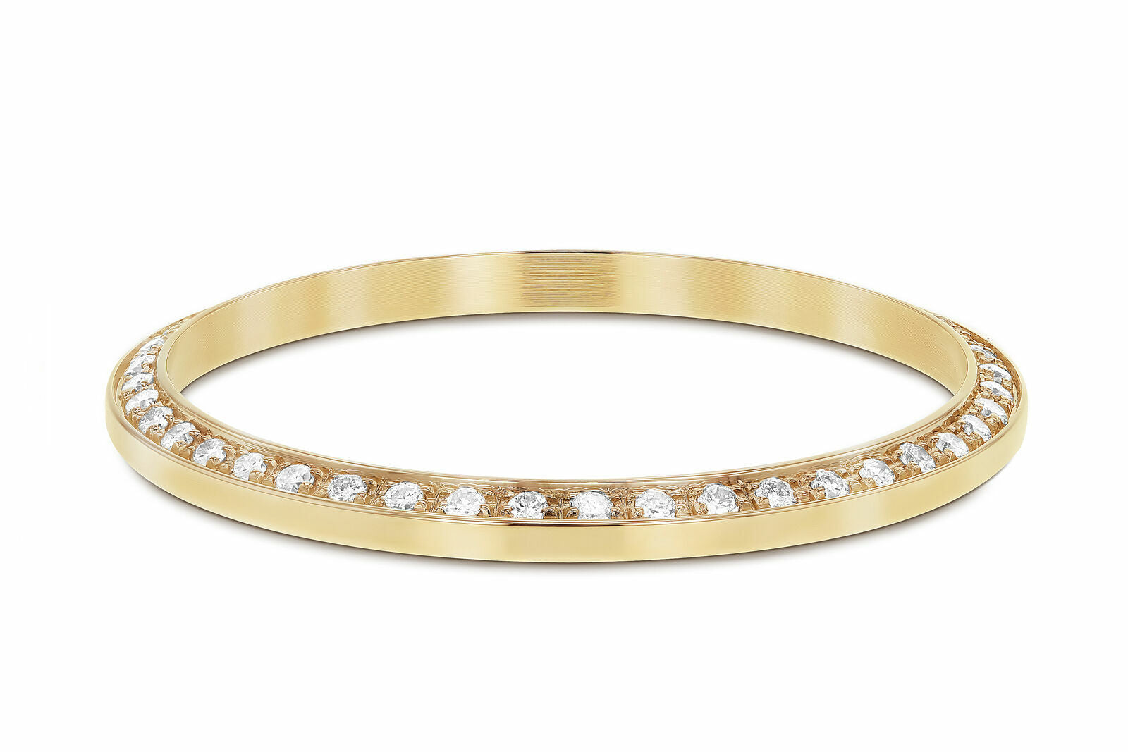 MENS 1CT BEAD SET PAVE SET DIAMOND BEZEL 14K YELLOW GOLD FOR ROLEX 34MM DATE