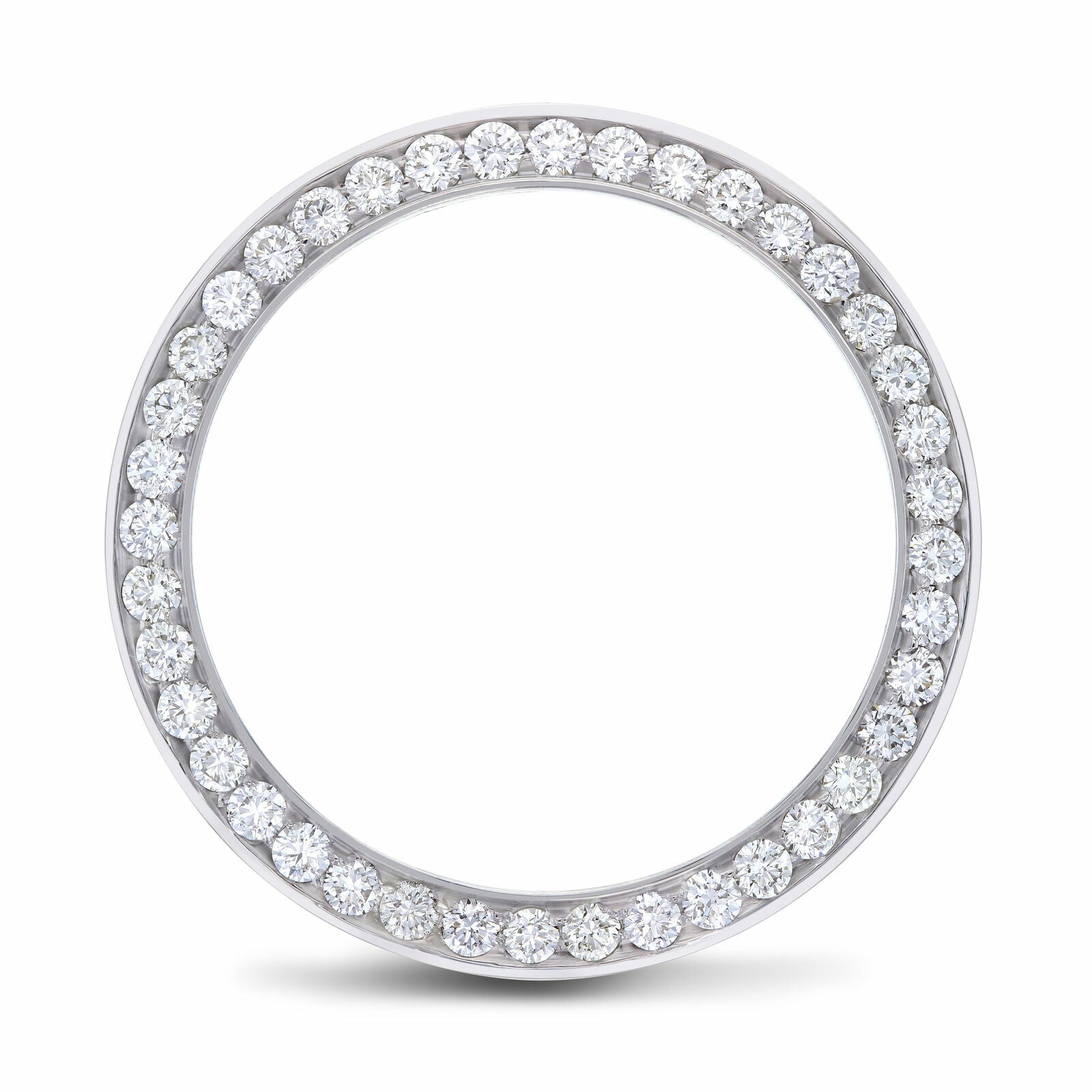 36MM 3CT BEAD SET DIAMOND BEZEL 14KW FOR ROLEX DATEJUST, PRESIDENT 36MM WATCH