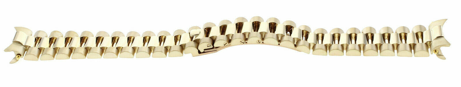 19MM 14K YELLOW GOLD PRESIDENT WATCH BAND FOR ROLEX 34MM DATE 15037, 15038, 1523