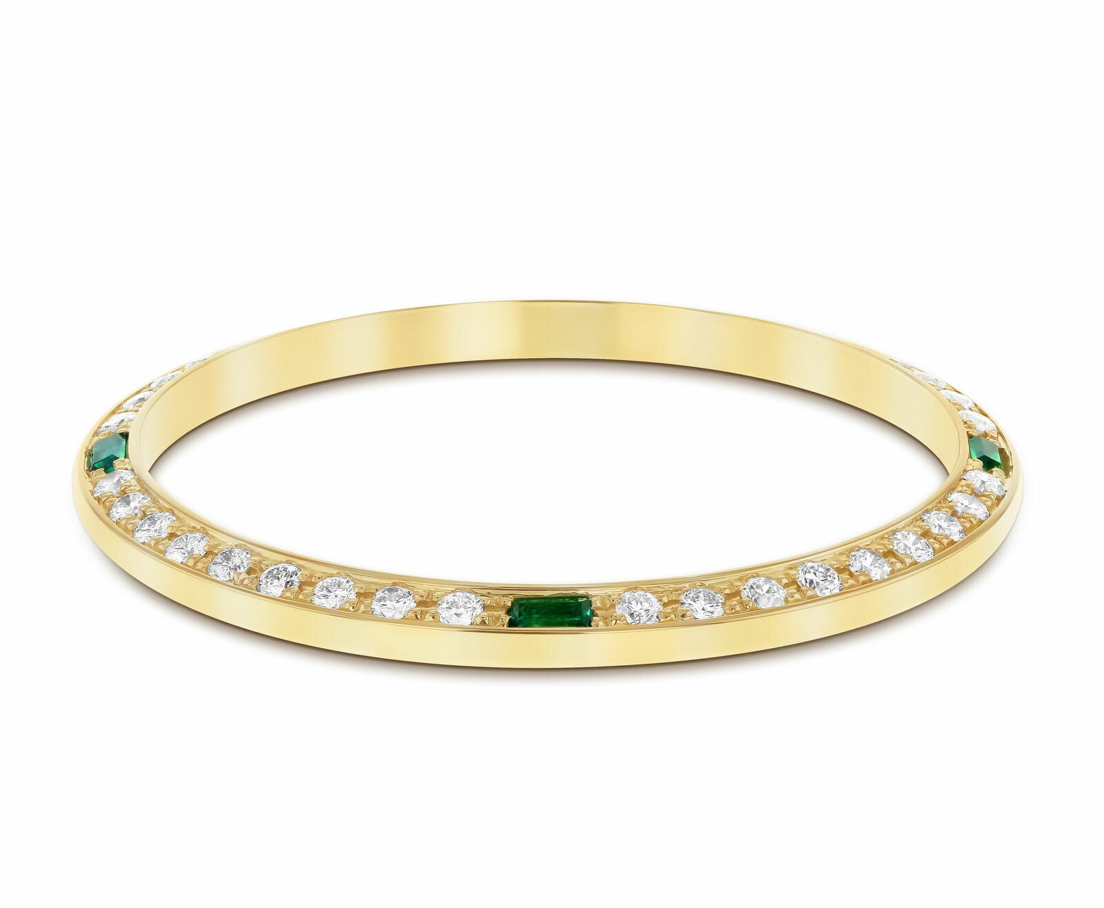 36MM 1CT BEAD SET DIAMOND BEZEL 18KY FOR ROLEX DATEJUST, PRESIDENT WITH EMERALDS