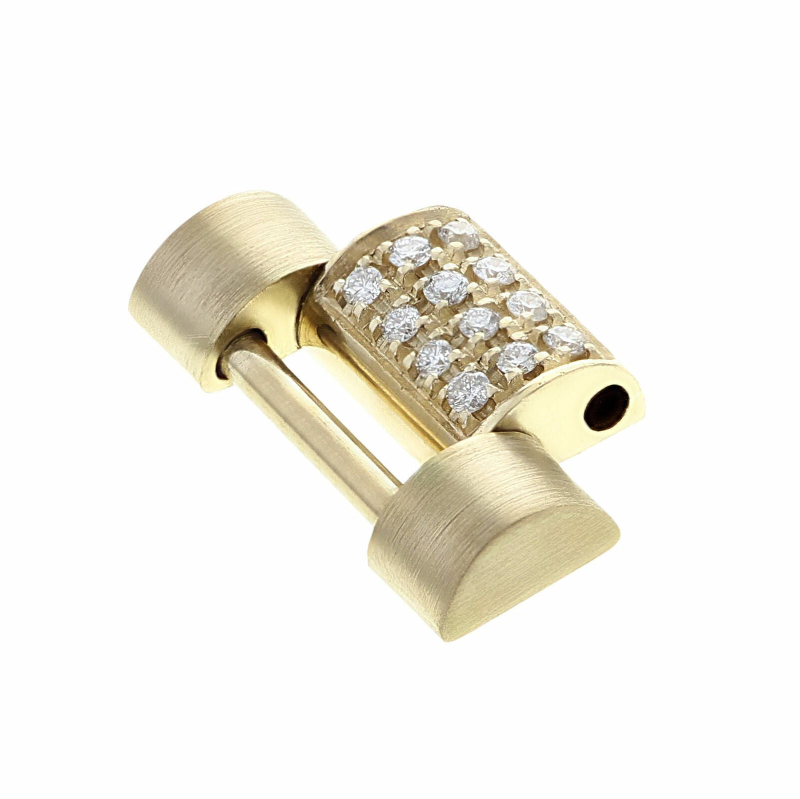 16MM MENS 18KY DAY-DATE PRESIDENT LINK FOR ROLEX WITH 12 DIAMONDS IN CENTER