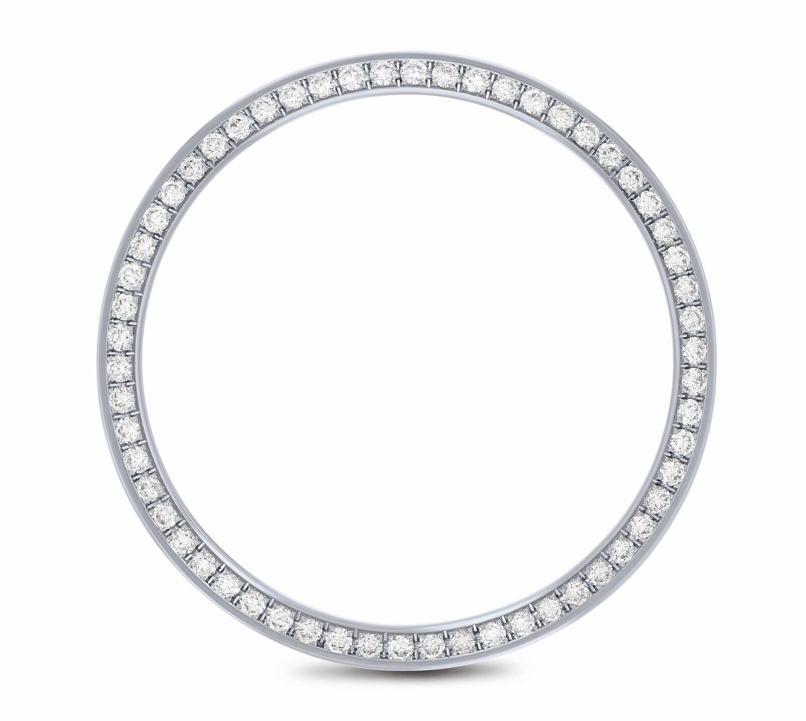 STAINLESS STEEL BEAD PAVE NATURAL DIAMOND BEZEL FOR ROLEX DATE 15010 15200 15210