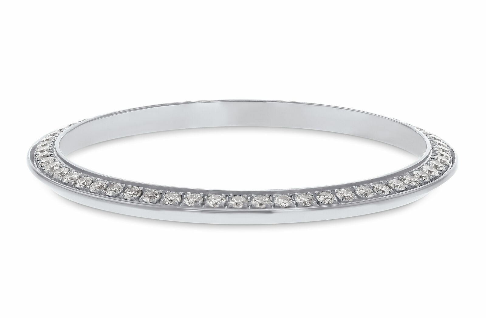 STAINLESS STEEL .90CT BEAD SET PAVE DIAMOND BEZEL FOR ROLEX AIRKING 14000, 14010