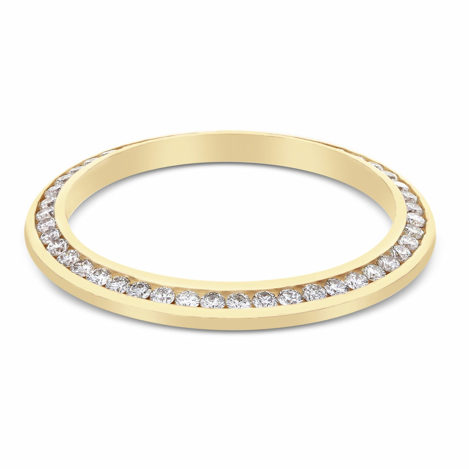 MIDSIZE 1.40CT CHANNEL SET DIAMOND BEZEL 14KY FOR ROLEX MIDSIZE WATCH 31MM