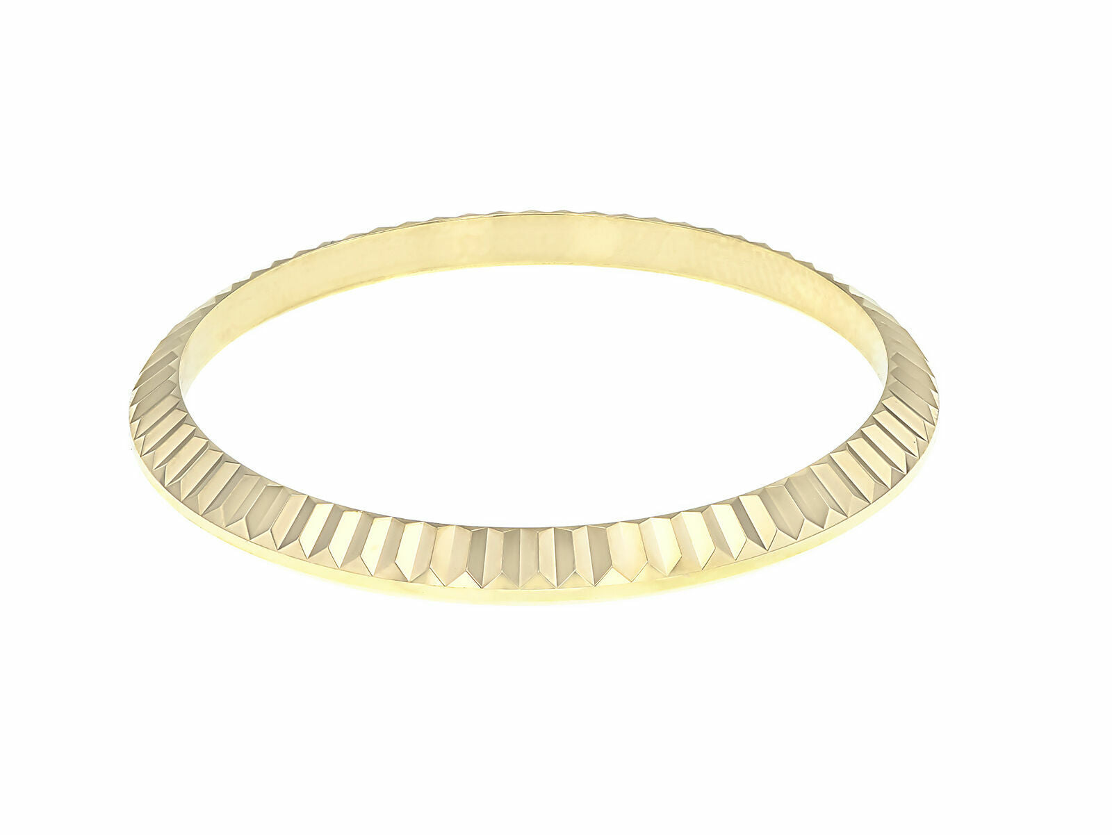 MIDSIZE 18K YELLOW GOLD FLUTED BEZEL FOR ROLEX 68158, 68248, 68278, 78158, 78278