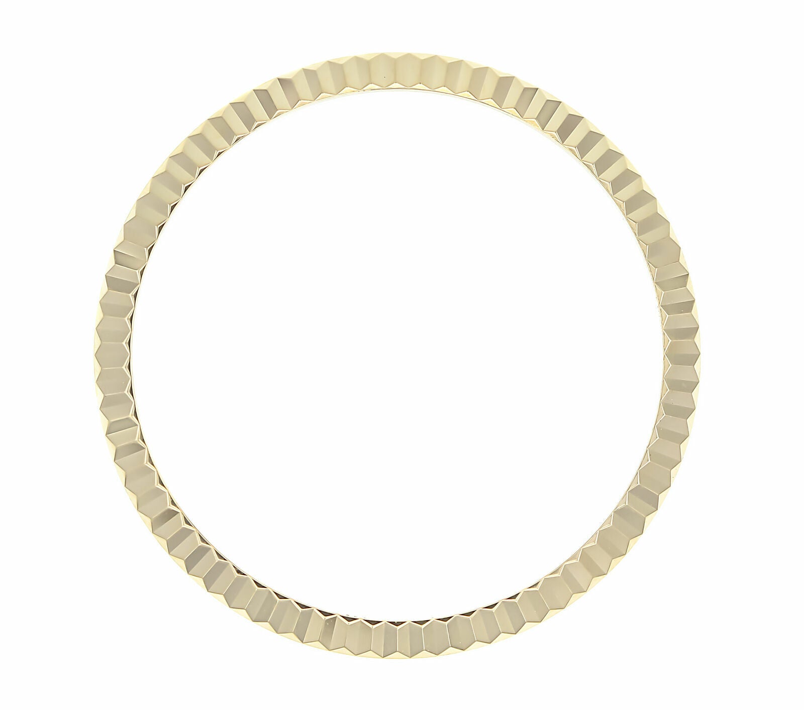 MIDSIZE 18K YELLOW GOLD FLUTED BEZEL FOR ROLEX 68158, 68248, 68278, 78158, 78278