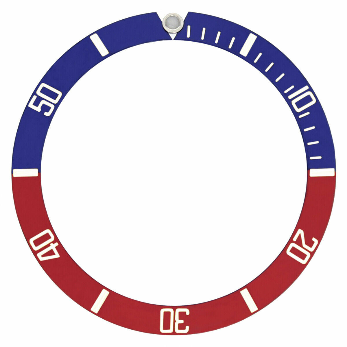 SUBMARINER BEZEL INSERT FOR ROLEX SUBMARINER 16800, 16610, 16610V BLUE/RED PEPSI