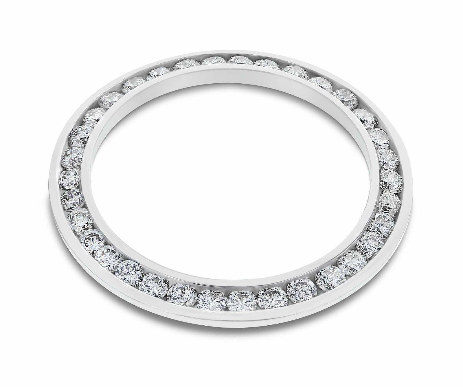 1.50CT CHANNEL 14K WHITE GOLD DIAMOND BEZEL FOR ROLEX 26MM DATEJUST, PRESIDENT
