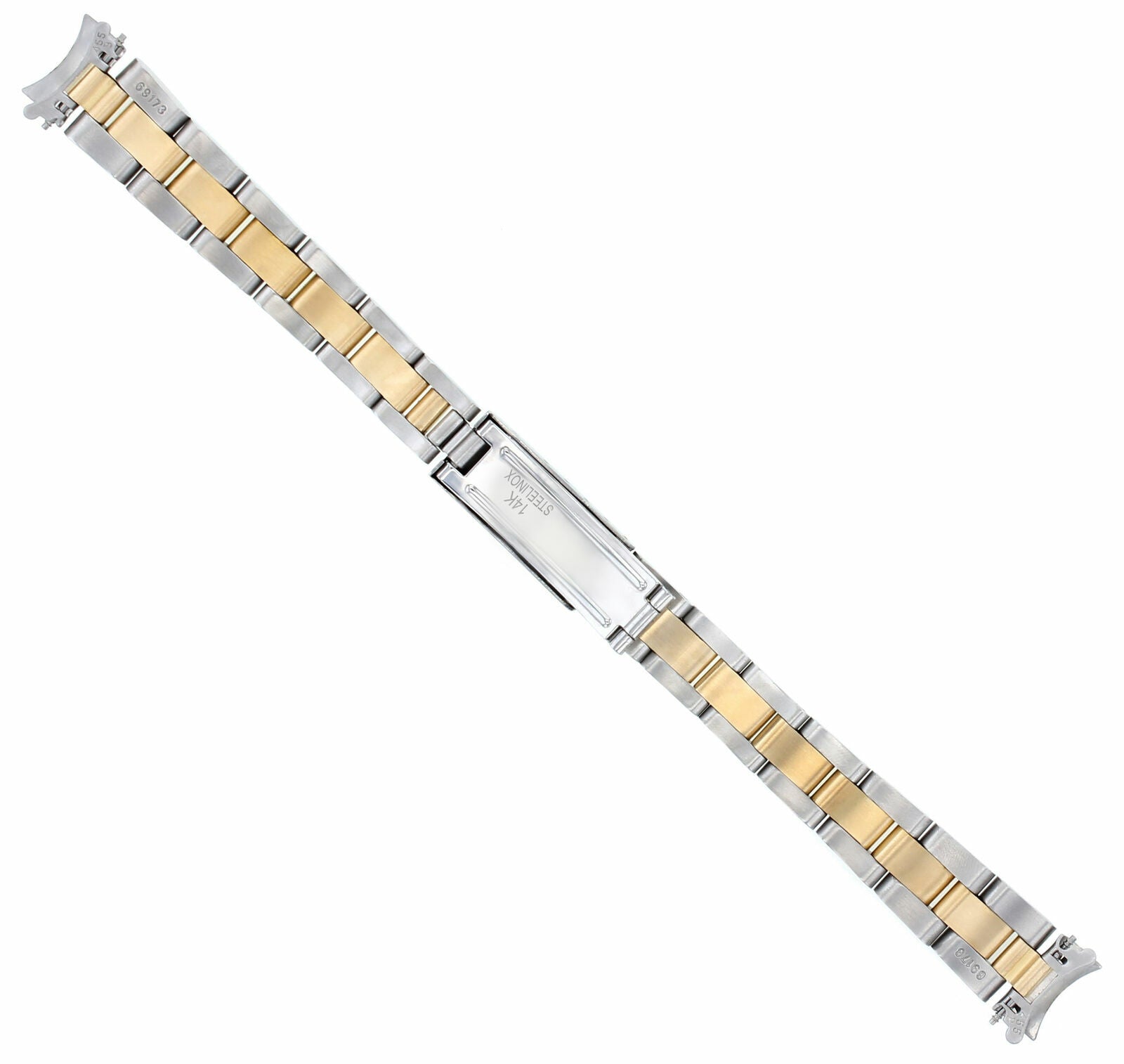 13MM LADIES 14K/SS TWO TONE WATCH BAND STRAP FOR ROLEX 26MM 69279, 69173, 79163