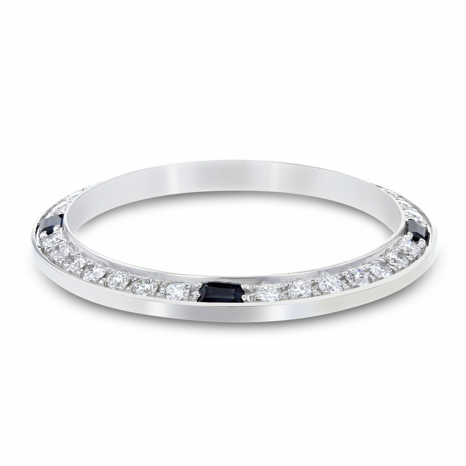 LADIES .70CT DIAMOND BEZEL 18KW FOR ROLEX 26MM DATEJUST, PRESIDENT WITH SAPPHIRE