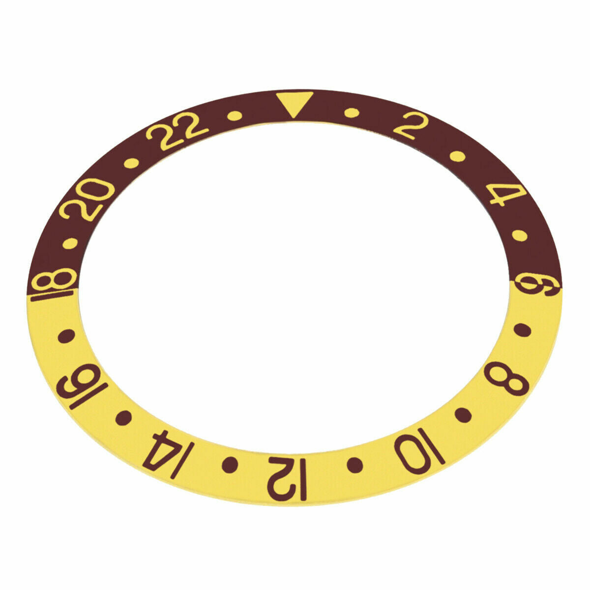 ROOT BEER BEZEL INSERT FOR ROLEX GMT MASTER II 16713, 16718 BROWN/GOLD